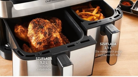 AIR FRYER Frytownica beztłuszczowa TEFAL EY905D10 DUAL EASY FRY & GRILL