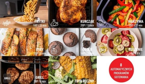 AIR FRYER Frytownica beztłuszczowa TEFAL EY905D10 DUAL EASY FRY & GRILL