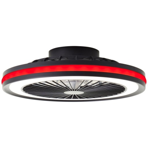 Lampa sufitowa LED BRILLIANT Palmero z wentylatorem 40W czarna pilot
