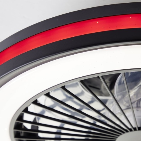 Lampa sufitowa LED BRILLIANT Palmero z wentylatorem 40W czarna pilot