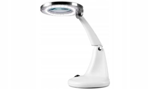 Lampka Biurkowa LED z Lupą kosmetyczną Fysic