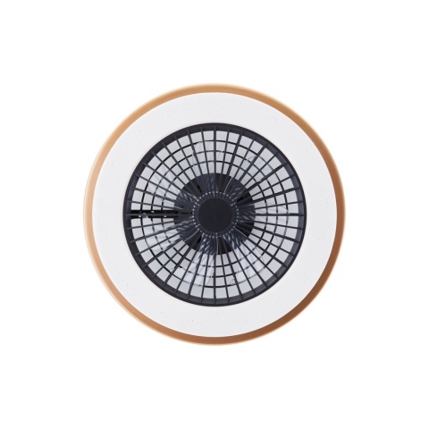 Lampra sufitowa LED Brilliant Slimline z wentylatorem 36W złota pilot