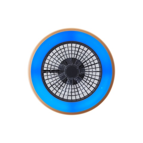 Lampra sufitowa LED Brilliant Slimline z wentylatorem 36W złota pilot