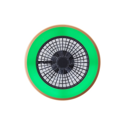 Lampra sufitowa LED Brilliant Slimline z wentylatorem 36W złota pilot