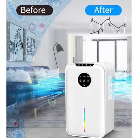 Osuszacz powietrza do domu 2,2l z wyłącznikiem czasowym biały