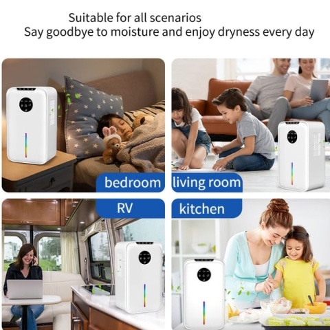 Osuszacz powietrza do domu 2,2l z wyłącznikiem czasowym biały