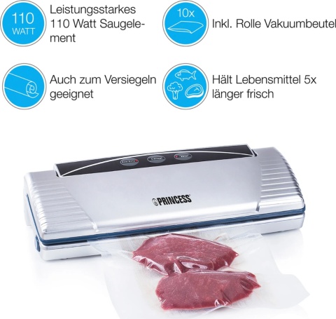 Zgrzewarka do żywności Princess Srebrna