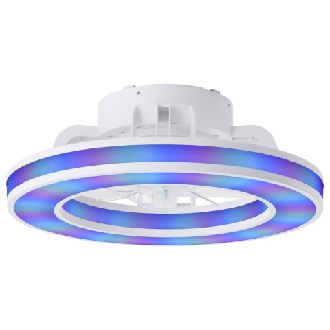 Lampa sufitowa LED Brilliant Mandello z wentylatorem 26W biała pilot