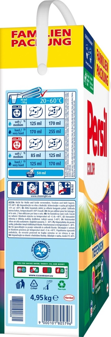 Proszek do prania COLOR PERSIL TIEFENREIN 75 PRAŃ 4,5kg Niemiecki