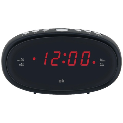 Radiobudzik OK. budzenie za pomocą radia na kabel i baterie