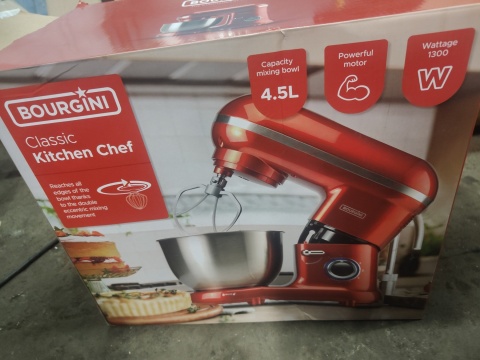 Robot kuchenny mikser Bourgini Classic Kitchen Chef Red 1300W czerwony
