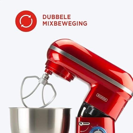 Robot kuchenny mikser Bourgini Classic Kitchen Chef Red 1300W czerwony