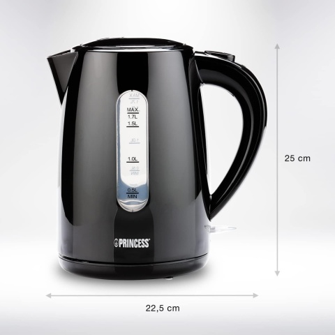 Czajnik elektryczny Princess 236017 2200 W 1,7l czarny