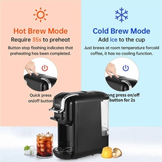 Ekspres do kawy 4 w 1 na kapsułki 600ml dwie wielkości kapsułek