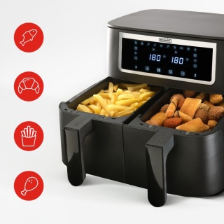 Frytkownica beztłuszczowa Air Fryer BOURGINI Duo Health Fryer 2x4l 2600W