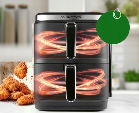 Frytkownica beztłuszczowa Air Fryer GOURMETmaxx FryUp podwójny pionowy