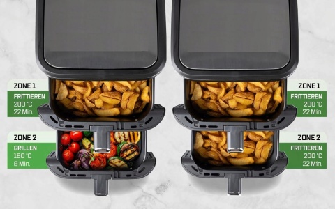 Frytkownica beztłuszczowa Air Fryer GOURMETmaxx FryUp podwójny pionowy