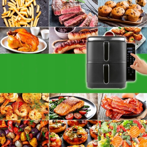 Frytkownica beztłuszczowa Air Fryer GOURMETmaxx FryUp podwójny pionowy