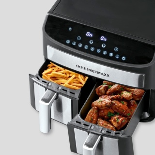Frytkownica beztłuszczowa Air Fryer Gourmetmaxx 11339 podwójna komora 7l