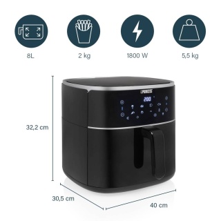 Frytkownica beztłuszczowa XXL Air Fryer Princess 01.182254.01.001 cyfrowa 8l 1800W